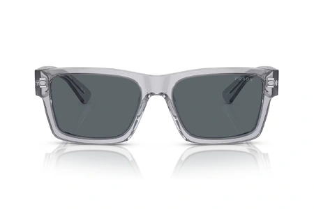 عینک آفتابی اورسایز پراد با بدنه گرافیتی شیشه‌ای و عدسی خاکستری - زاویه تمام رخ