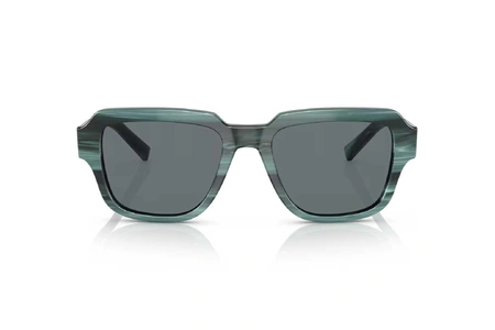 عینک آفتابی کائوچویی دولچه و گابانا - Dolce & Gabbana DG4402 - با بدنه آبی هاوانا و عدسی آبی - زاویه روبرو