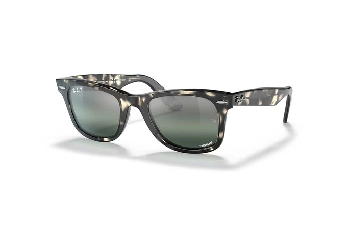 عینک آفتابی ویفرر ریبن رنگ خاکستری هاوانا  با عدسی پلاریزه کرومانس-زاویه سه رخ