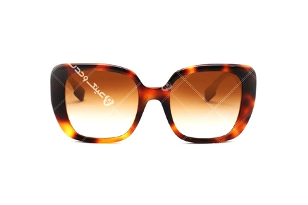 عینک آفتابی بربری زنانه کائوچویی قهوه ای هاوانا شیشه قهوه ای سایه روشن - عکاسی وحدت - زاویه رو به رو