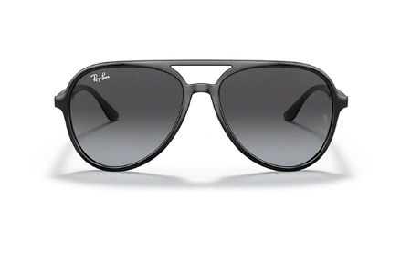 عینک آفتابی ریبن مدل 4376 رنگ مشکی عدسی دودی - عکس زاویه روبرو