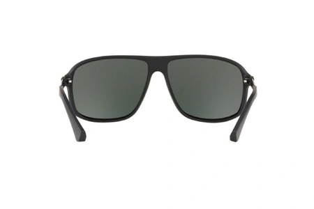 عینک آفتابی مردانه امپریو آرمانی طرح خلبانی فریم کائوچویی مشکی عدسی دودی - عکس از زاویه روبرو