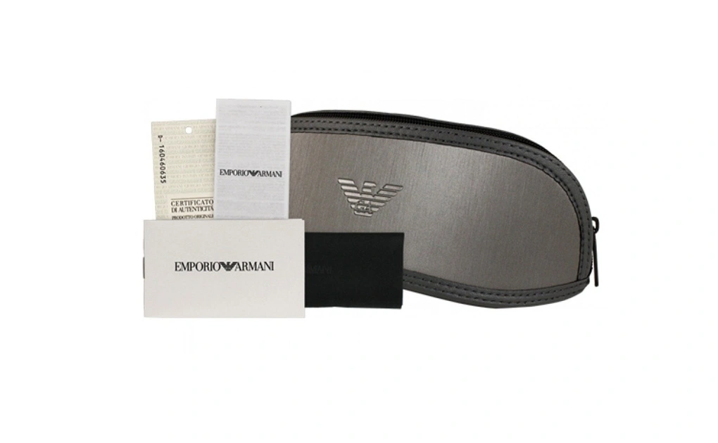 عینک آفتابی مردانه امپریو آرمانی طرح خلبانی فریم کائوچویی مشکی عدسی دودی - عکس از کیف و بسته