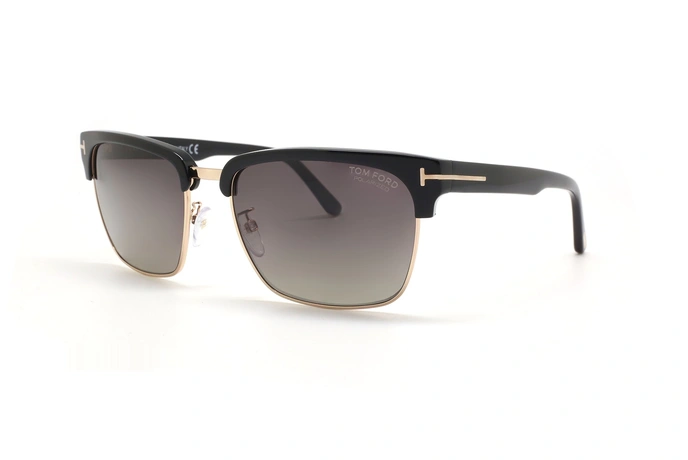 عینک آفتابی کلاب مستر دسته مشکی زیر طلایی تام فورد - زاویه سه رخ
