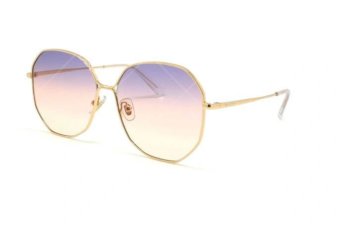 عینک آفتابی پروانه ای چند ضلعی بولون - BOLON BL7083 - طلایی - عکاسی وحدت - زاویه سه رخ 