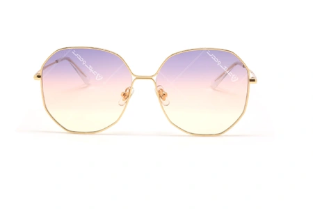 عینک آفتابی پروانه ای چند ضلعی بولون - BOLON BL7083 - طلایی - عکاسی وحدت - زاویه روبرو