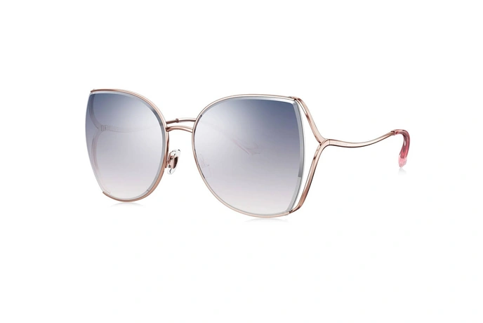 عینک آفتابی بولون - BOLON BL7082- رنگ طلایی و دودی طیف دار - عکاسی وحدت - عکس از زاویه سه رخ