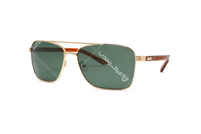 عینک آفتابی اوسه - طرح خلبانی قدیم - بدنه طلایی - شیشه سبز - عکاسی وحدت - زاویه سه رخ