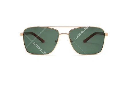 عینک آفتابی اوسه - طرح خلبانی قدیم - بدنه طلایی - شیشه سبز - عکاسی وحدت - زاویه روبرو