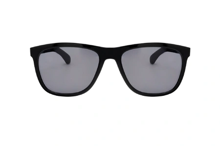 عینک آفتابی مستطیلی زینیا خاکستری با بدنه مشکی - عکاسی توسط عینک وحدت - زاویه ی راست به چپ