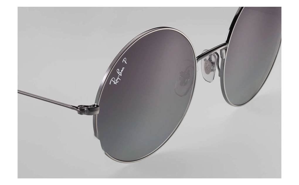 عینک آفتابی - تمام فریم - فلزی - ری بن - مشکی - دودی طیف دار - عکس شماره 4