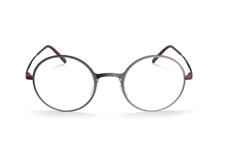 عینک طبی گرد فلزی سیلوئت - زاویه روبرو