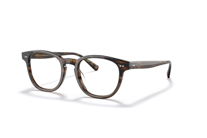 عینک طبی کائوچویی قهوه ای هاوانا ساخت ژاپن اولیور پلیپلز - زاویه سه رخ