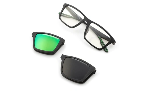 عینک طبی رویه دار برند امپربو آرمانی EA4189U رنگ مشکی با کاور آفتابی سبز و کاور آفتابی خاکستری