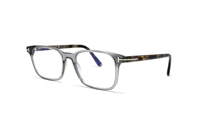 عینک طبی مستطیلی ترنسپرنت بلوکنترل تام‌فورد - سه‌رخ