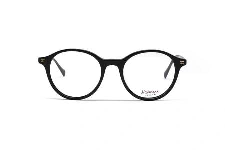 عینک طبی گرد زنانه هیکمن با بدنه مشکی - روبرو