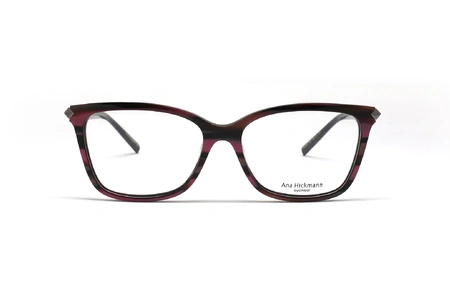 عینک طبی پروانه‌ای آناهیکمن با دسته های چرخشی با بدنه بنفش و مشکی - روبرو