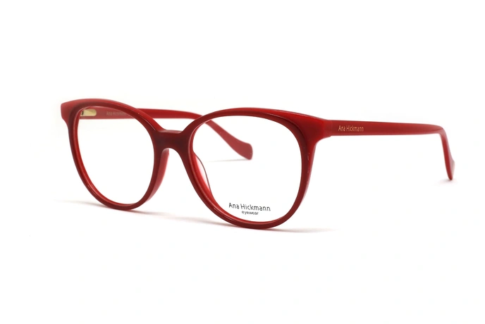 عینک طبی کائوچویی زنانه آناهیکمن با بدنه قرمز -زاویه سه‌رخ