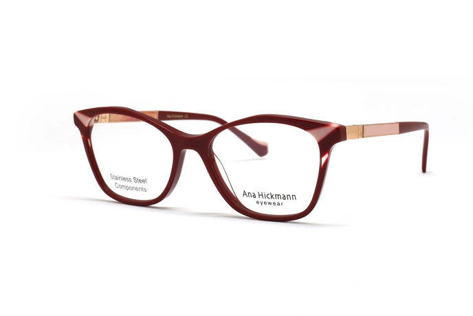  عینک طبی زنانه گربه‌ای آناهیکمن به رنگ قرمز با دسته‌های چرخشی -زاویه سه‌رخ