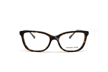 عینک طبی زنانه  مستطیلی رنگ قهوه ای هاوانا کائوچویی مایکل کورس - عکاسی وحدت - زاویه رو به رو