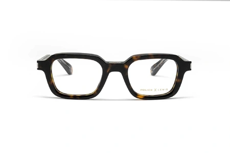 عینک طبی 6ضلعی پلیس لوییس همیلتون با بدنه قهوه‌ای هاوانا - روبرو 