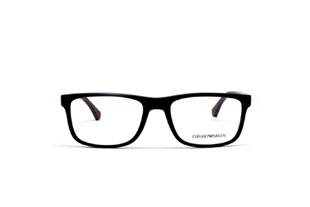 عینک طبی امپریو آرمانی فریم کائوچویی مربعی سرمه ای  - عکاسی وحدت -  عکس از زاویه رو به رو