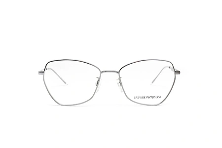 عینک طبی امپریو آرمانی فلزی پروانه ای نقره ای  - عکاسی وحدت -  عکس از زاویه رو به رو