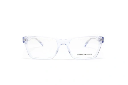 عینک طبی مستطیلی شیشه ای امپریو آرمانی - عکاسی وحدت -  عکس از زاویه رو به رو