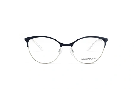 عینک طبی امپریو آرمانی فریم فلزی گربه ای رنگ سرمه ای  - عکاسی وحدت -  عکس از زاویه رو به رو