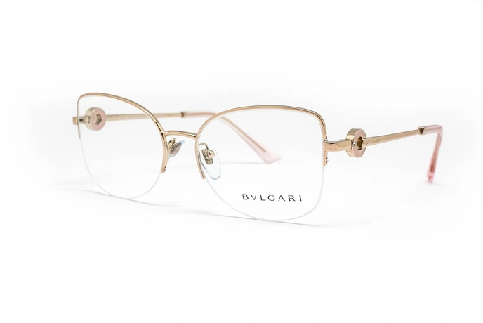 عینک طبی زیرگریف طلایی بولگاری - عکاسی وحدت - زاویه سه رخ