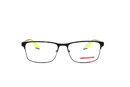 عینک طبی مردانه فریم فلزی مستطیل رنگ مشکی پرادا - عکاسی وحدت - زاویه رو به رو