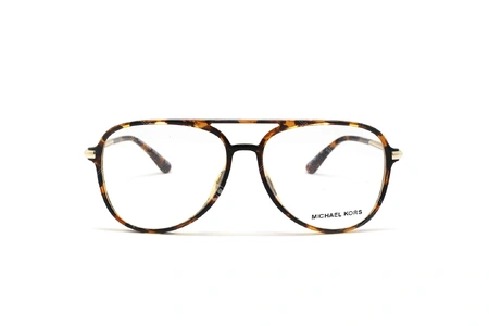 عینک طبی زنانه گربه ای رنگ بژ کائوچویی مایکل کورس - عکاسی وحدت - زاویه رو به رو