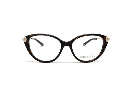 عینک طبی زنانه گربه ای رنگ قهوه ای هاوانا کائوچویی مایکل کورس - عکاسی وحدت - زاویه رو به رو