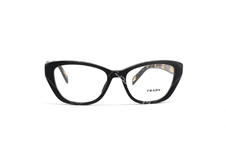 عینک طبی زنانه  کائوچویی پروانه ای رنگ مشکی پرادا - عکاسی وحدت - رو به رو