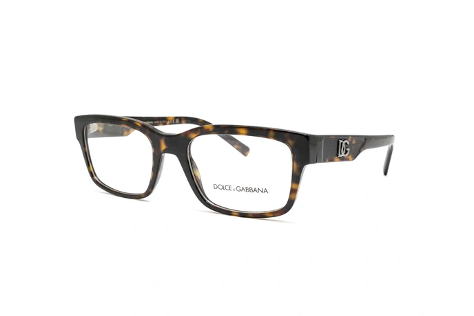 عینک طبی کائوچویی مستطیلی دولچه گابانا DG3352 - زاویه سه رخ