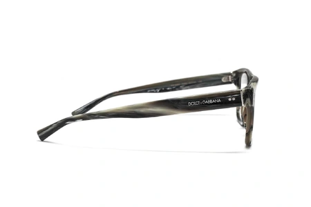 عینک طبی دولچه و گابانا فریم کائوچویی مستطیلی رنگ کرم هاوانا - زاویه نیمرخ