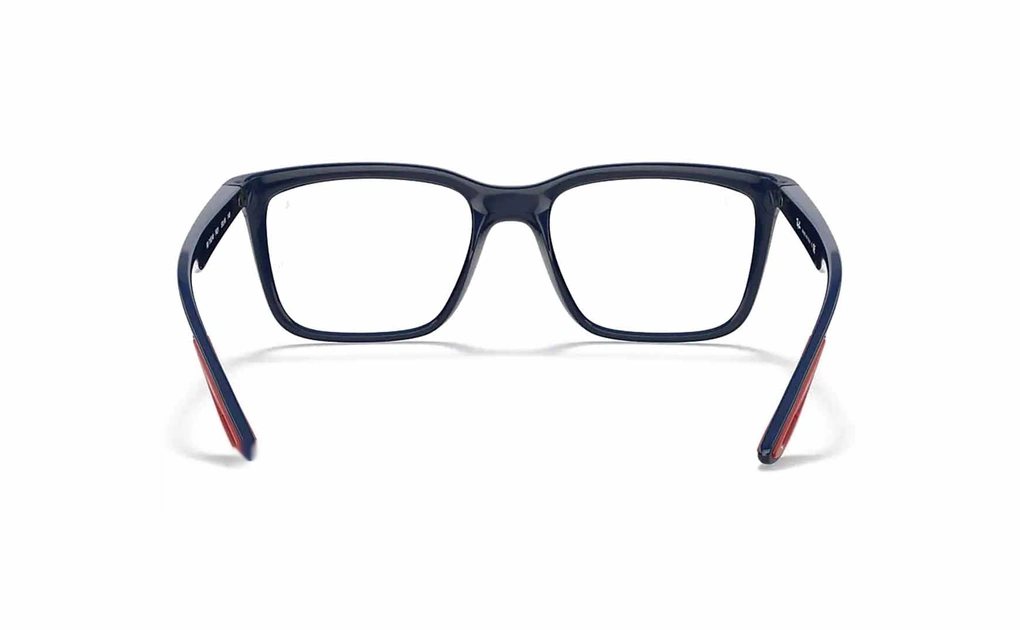 عینک طبی کائوچویی سبک آبی رنگ مربع مستطیلی ری بن فراری - زاویه داخل