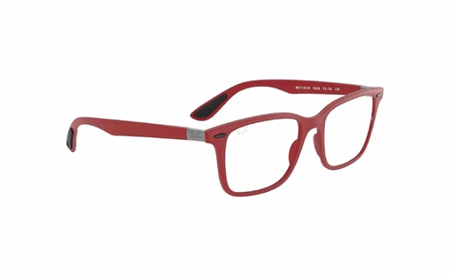 عینک طبی طرح ویفرر قرمز رنگ ری بن فراری - زاویه سه رخ