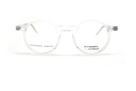 عینک طبی گرد جین نووِل - رنگ شیشه ای - عکس از زاویه روبرو