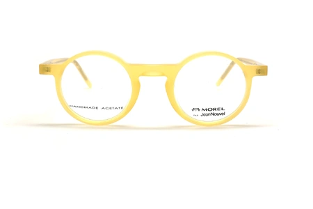 عینک طبی گرد کائوچویی جین نوول - رنگ زرد - عکس زاویه روبرو