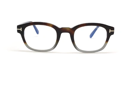 عینک طبی کائوچویی تام فورد مدل TF5808 -دورنگ قهوه ای هاوانا و توسی