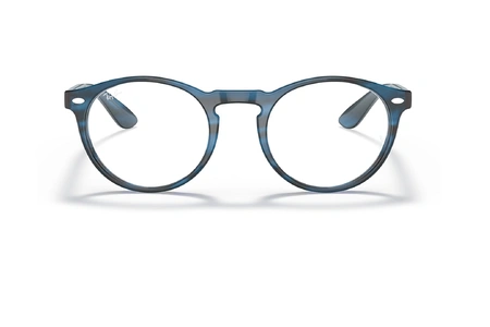 عینک طبی ری بن فریم کائوچویی گرد سورمه ای هاوانا - عکس از زاویه روبرو