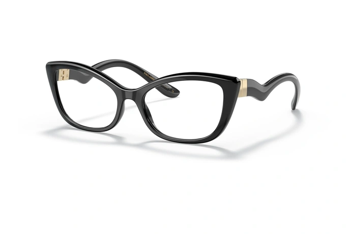 عینک طبی گربه ای دولچه و گابانا مدل DG5078 رنگ مشکی - عکس زاویه سه رخ