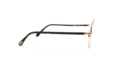 عینک طبی خلبانی تام فورد فریم فلزی طلایی دوپل - عکس از زاویه کنار