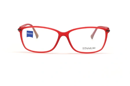 عینک طبی کائوچویی-تیتانیوم زایس ZEISS ZS10008 - قرمز - زاویه روبرو