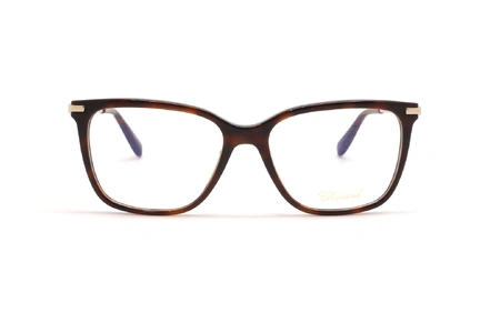 عینک طبی کائوچویی فلزی شوپارد- بدنه قهوه ای هاوانا دسته فلزی طلایی - زاویه روبرو