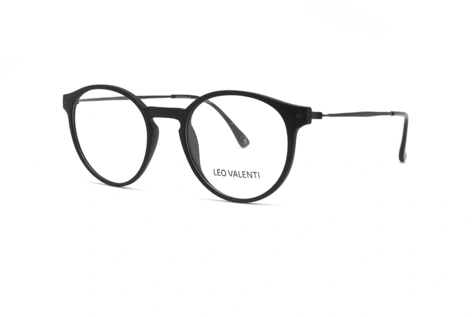 عینک طبی گرد لئوولنتی - LEO VALENTI LV455 - عکاسی وحدت - عکس زاویه سه رخ