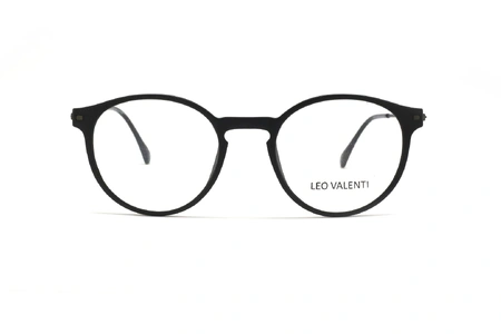 عینک طبی گرد لئوولنتی - LEO VALENTI LV455 - عکاسی وحدت - عکس زاویه روبرو
