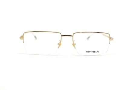 عینک طبی زیرگریف مون بلان - فلزی طلایی - عکاسی عینک وحدت - زاویه روبرو