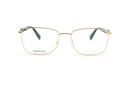 عینک طبی فلزی طلائی تروساردی - عکاسی وحدت - زاویه روبرو